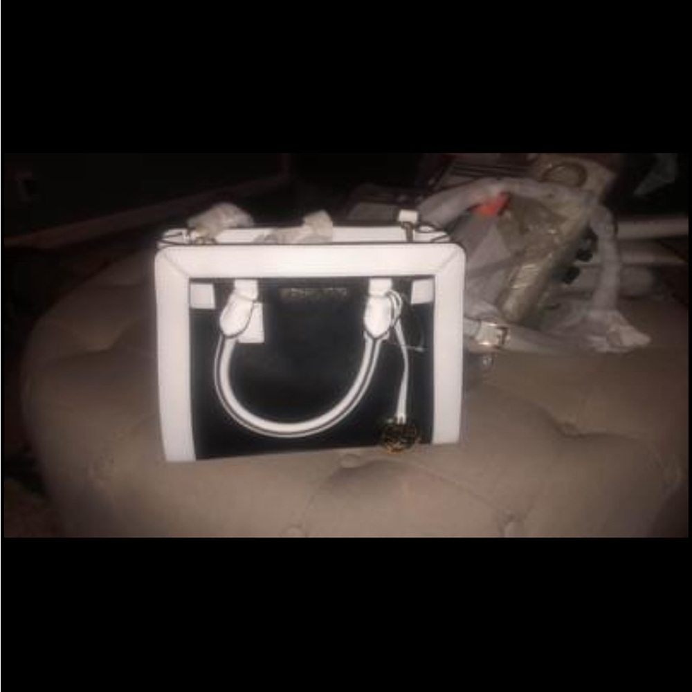 Hope medium Saffiano leather satchel details in photos above new never used
